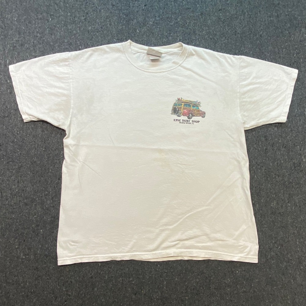 Coastal Classics Surf Beach Men XL White Epic Surf Shop Delray Beach Graphic Tee